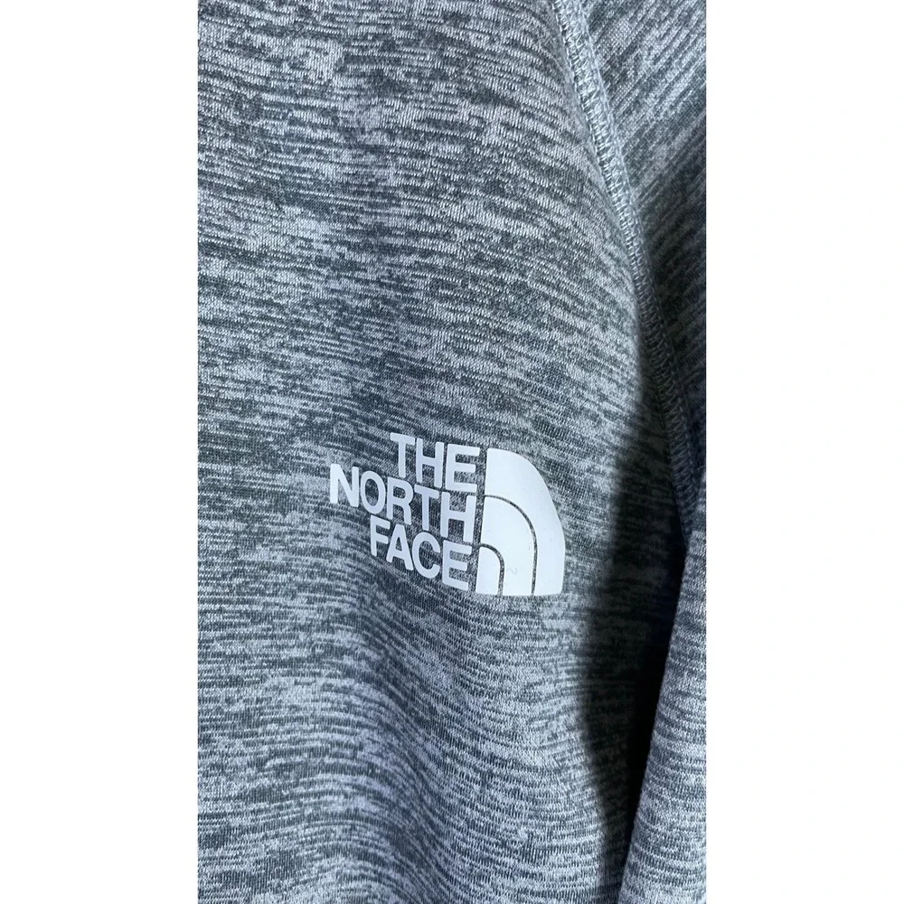 The North Face Full Zip Hoodie Men XL Gray Excellent Fleece Jacket Raglan Sleeve